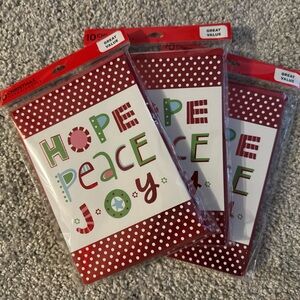 3 pack- Christmas Greeting Cards with Polka Dots